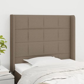 Testiera Ad Orecchio Tortora 93x16x118/128 Cm İn Tessuto /