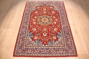 Isfahan Tappeto 110 x 160 (Iran) Annodato A Mano