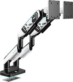 Supporto Doppio per Monitor da 49 Pollici Bianco e Nero X-Arm Dual RGB