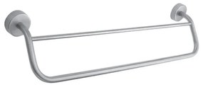 Kamalu - Porta salviette barra doppia 50 cm in acciaio inox satinato | Monde-S