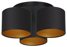 Plafoniera ARDEN 3xE27/60W/230V nera/oro