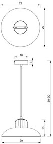 Lampadario su corda  FELIX 1xE27/60W/230V blu