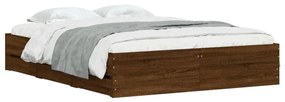 Giroletto cassetti rovere marrone 150x200 cm legno multistrato