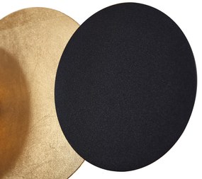 Lampada da parete moderna nera con oro incl. LED dimmerabile a 3 livelli 3 luci - Sunrise 3