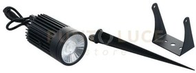 Proiettore led target dc24v nero 30w 468lm rgb + 4000k ip67 con pic...