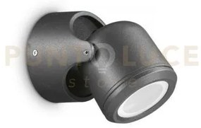 Xeno applique da esterno ip44 d.9cm nero 1 luce attacco gu10