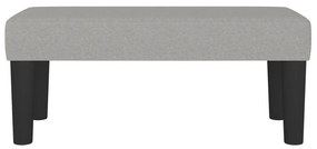Panca grigio chiaro 70x30x30 cm in tessuto