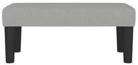 Panca grigio chiaro 70x30x30 cm in tessuto