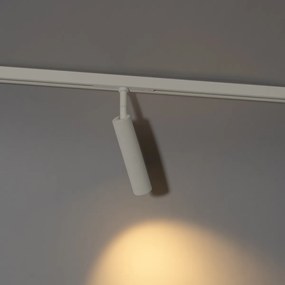 Faretto moderno bianco per sistema binario monofase - Slimline Uzzy