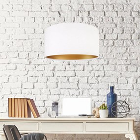 Maco Design Lampada a sospensione Salina, bianco/oro Ø 40 cm