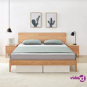 vidaXL Scatola Portaoggetti in Tessuto 70x40x18 cm Crema