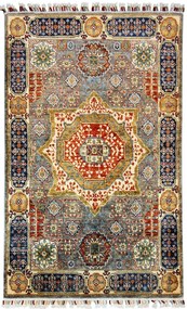 Mamluk Tappeto 150x100 Nero (Afghanistan) Annodato A Mano