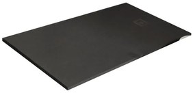 Piatto doccia in resina Strato nero L 100 x L 70 x H 2.5 cm effetto pietra