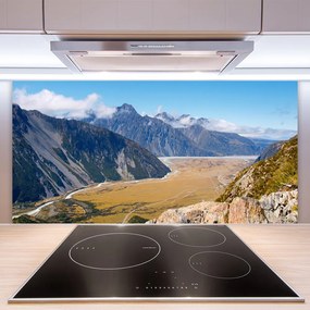 Rivestimento parete cucina Montagne, paesaggio della valle 120x60 cm