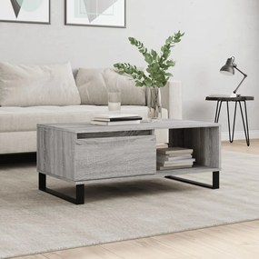 Tavolino Salotto Grigio Sonoma 90x50x36,5 Cm Legno Multistrato /
