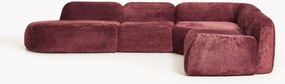 Divano angolare componibile XL in teddy-bouclé Wolke