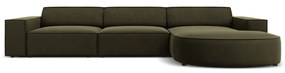 Divano angolare in velluto verde (angolo destro) Jodie - Micadoni Home