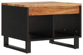 Tavolino da salotto 55x50x40 cm in legno massello di acacia