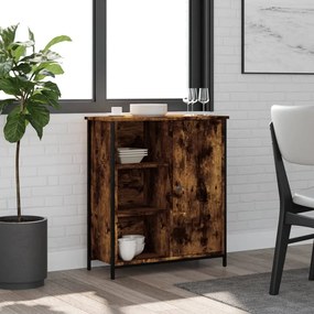 Credenza Rovere Fumo 70x30x80 Cm İn Legno Multistrato /