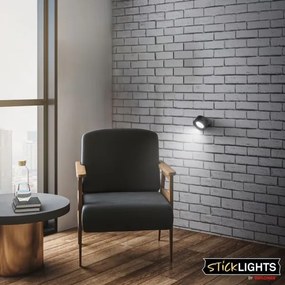 Briloner 3896015 - Lampada da parete a LED ricaricabile dimmerabile TARI LED/1,6W/5V 1500 mAh nero