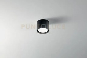 Plafoniera in alluminio verniciato nero geo 1 luce attacco gx53