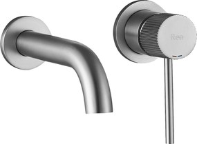 Rubinetto da parete Rea Lungo Stripe Brush Nickel