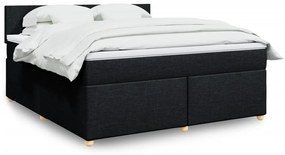 Giroletto A Molle Con Materasso Nero 180x200 Cm İn Tessuto /