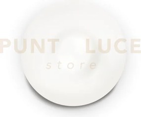 Glory plafoniera in vetro bianco 2 luci attacco e27 d.40cm