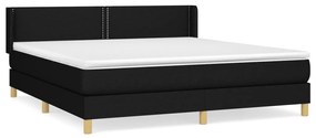 Giroletto a molle con materasso nero 180x200 cm in tessuto