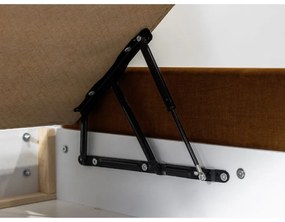 Letto matrimoniale imbottito giallo con contenitore con griglia 180x200 cm Jade - Bobochic Paris