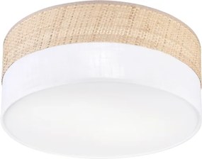 Plafoniera SIRJA DOUBLE BOHO 2xE14/15W/230V Ø 35 cm beige/bianco