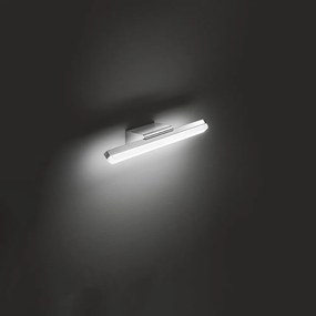 Applique Moderna Metallo Bold Cromo Lucido Led Luce Naturale Media