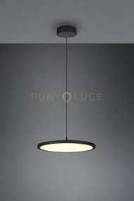 Tray sospensione led dimmerabile in metallo nero d. 40cm