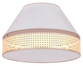 Duolla - Plafoniera AVIGNON 1xE27/15W/230V diametro 50 cm bianco/rattan