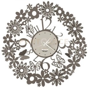 Orologio da parete di design margherite fango e avorio