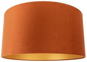 Paralume in tessuto arancione con interno dorato 50/50/25