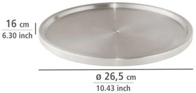 WENKO 2334100 - Vassoio in acciaio inossidabile 26,5x1,5 cm, inox/argento