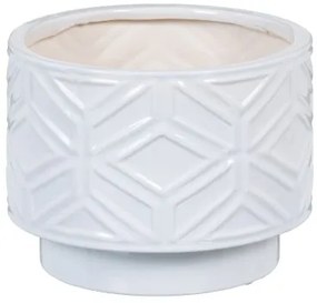 Vaso 21,5 x 21,5 x 16,5 cm Ceramica Bianco