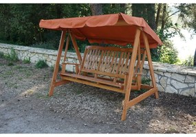 Altalena da giardino in legno marrone Luisa - Rojaplast