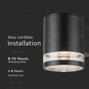 Applique LED solare da esterno LED/1W/3,7V 3000K IP54 nero