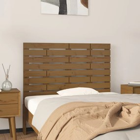 Testiera Da Parete Ambra 81x3x63 Cm İn Legno Massello Di Pino /