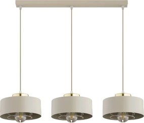Brilagi - Lampadario a cavo SPRING 3xE27/60W/230V beige/oro