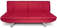 Divano letto clic clac in tessuto rosso, divano 3 posti mod. Iris DL-IR02FBC