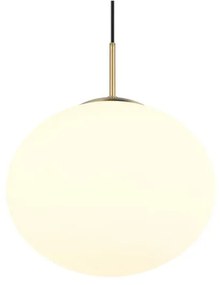 Lampadario in bianco-oro con paralume in vetro ø 30 cm Fomento - Trio