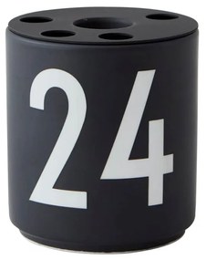 Candeliere in porcellana nera - Design Letters