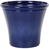 Vaso per piante fioriera in fibra blu navy solida argilla lucida resistente all'esterno 55 x 49 cm per tutte le condizioni atmosferiche