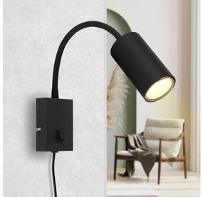 Globo 57911WB - Lampada flessibile da muro ROBBY 1xGU10/25W/230V nero