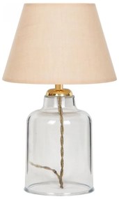 Lampada da tavolo AYD 1xE27/40W/230V beige/trasparente