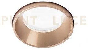 Thessaly faretto da incasso 1 luce bordo raso rame spazzolato ip54 ...