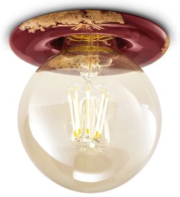 Spot Vintage Ceramica Bordeaux 1 Luce E27 11Cm